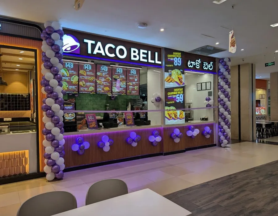 Taco Bell outlet at Lulu Mall Hyderabad built by Mindtech